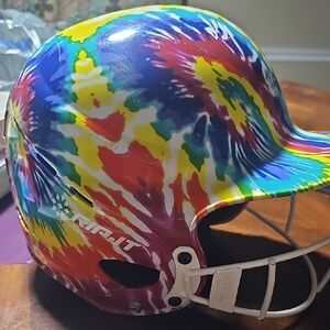 Vibrant Tie-Dye Baseball Helmet